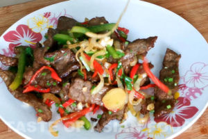 Hunan beef - dish out