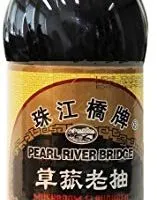 Pearl River Bridge Mushroom Flavored Superior Dark Soy Sauce, Plastic Bottles, 16.9 oz.