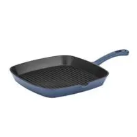 Cuisinart CI30-23BG, 9.25" Square Grill Pan, Enameled Provencial Blue