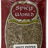 Spicy World Whole White Peppercorns, 7 Ounce Pouch