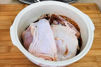 Asian chicken thighs - add chicken