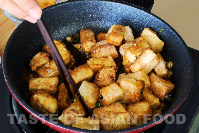 General Tsos tofu - add tofu and mix