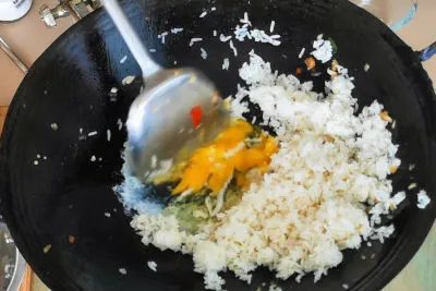 Nasi goreng - rice and egg