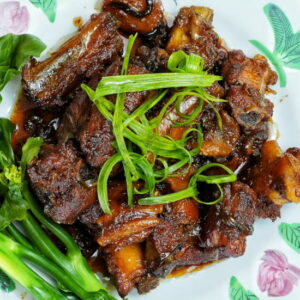 Sweet and sour pork ribs square